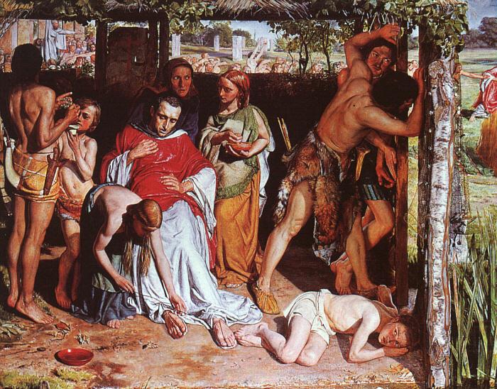 William Holman Hunt A Converted British Family Sheltering a Christian Missionary from the Persecution of the Druids china oil painting image